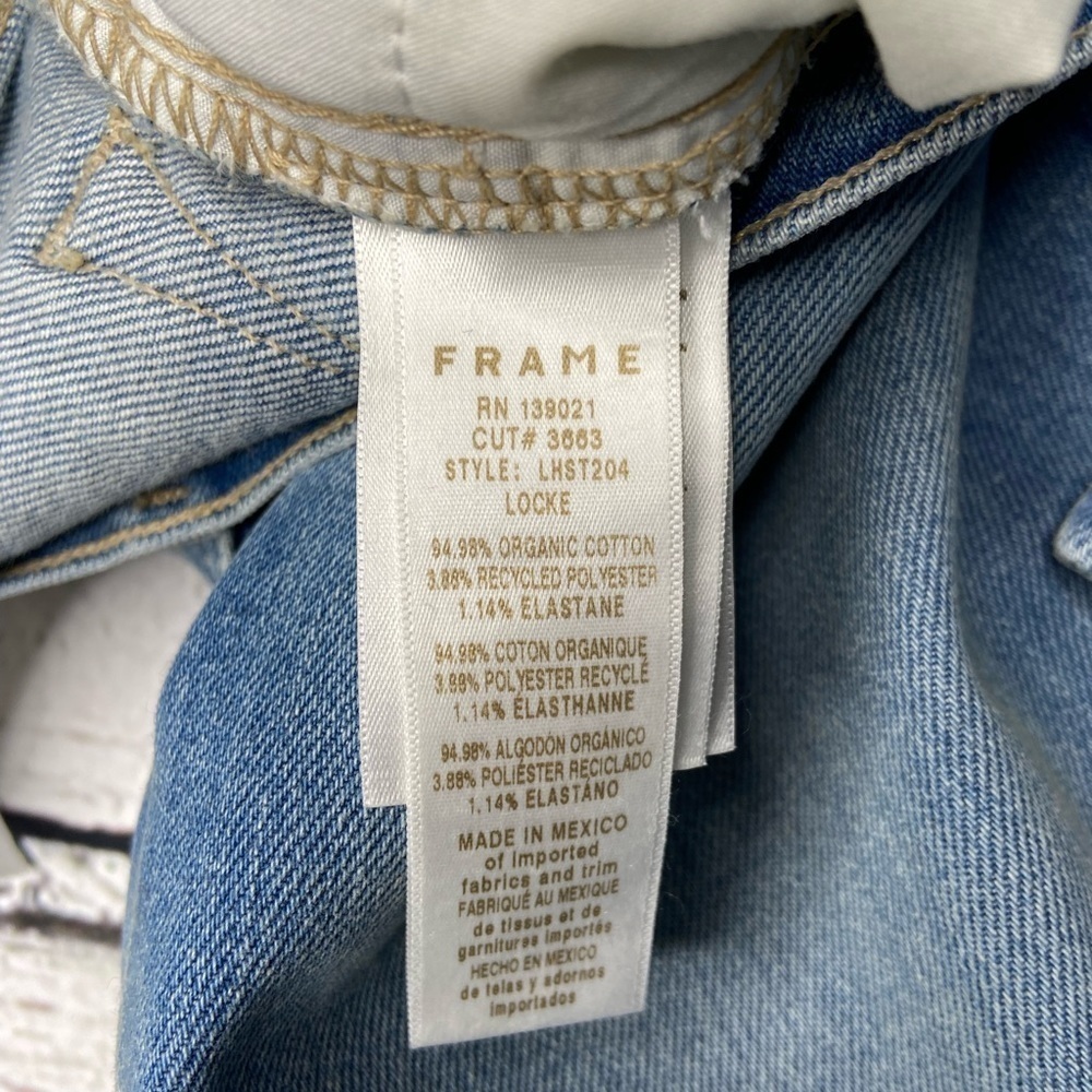 NWT Frame Denim Lehigh Straight Jeans Size 26 - Picture 5 of 11